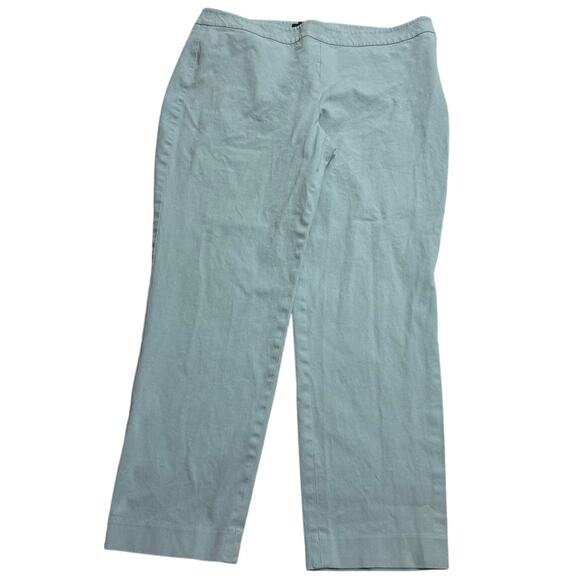 Talbots Chatham Dress Pants Women's Plus Size 16 Blue Stretch Side Zip Trousers - Picture 1 of 8